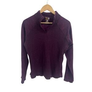 Mountain Hardware Purple Wool Blend Base Layer Sweater Small Hiking Ski